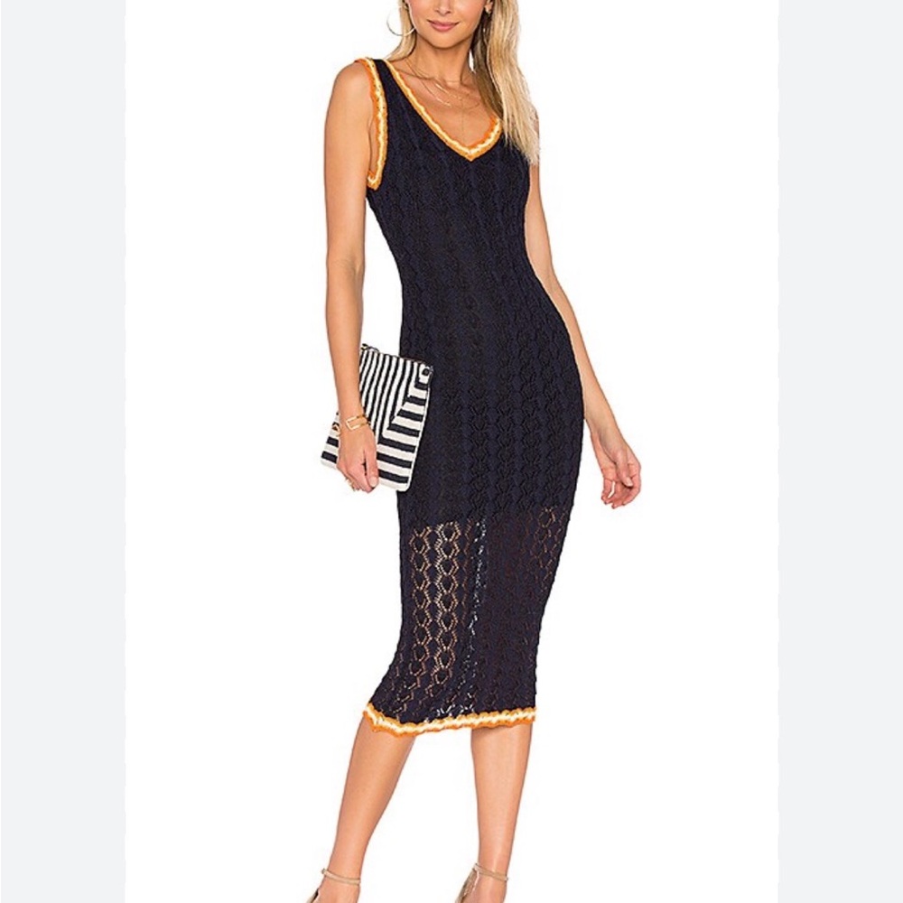 Gwendolyn Dress in Navy & Black Combo